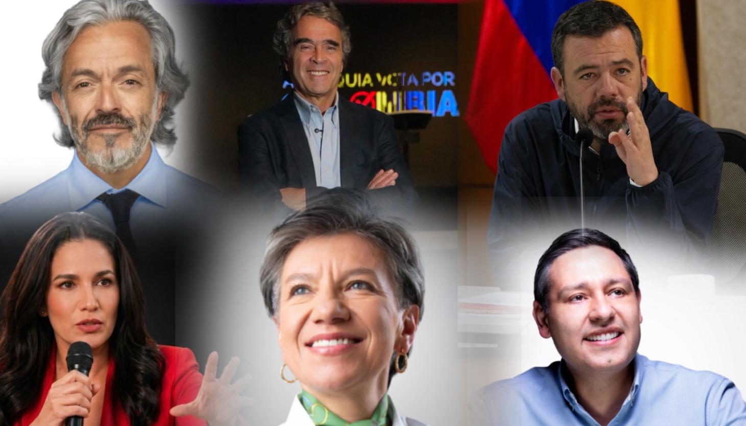 Juan Daniel Oviedo, Sergio Fajardo, Carlos Fernando Galán, Claudia López, Sondra Macollins, Mauricio Lizcano.