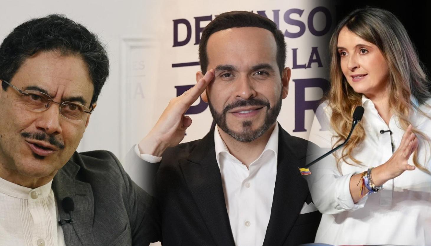 Iván Cepeda, Abelardo De la Espriella y Paloma Valencia. 