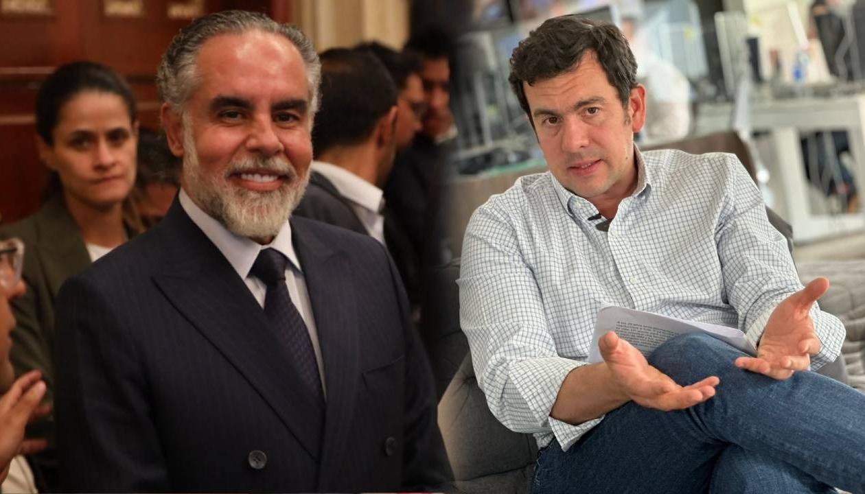 (Izq. a Der.) Armando Benedetti y Rodrigo Lara. 