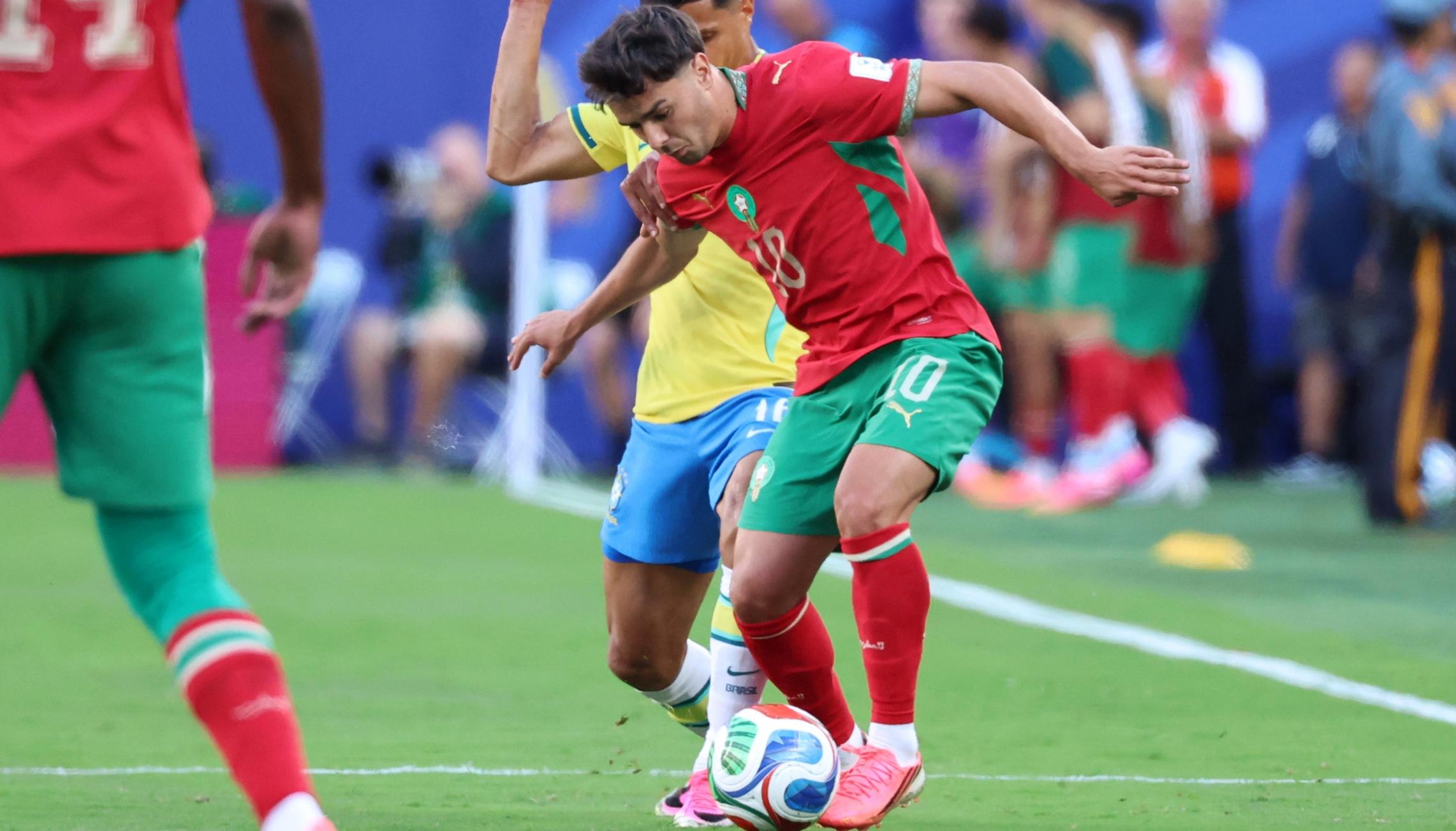 Brahim Díaz, delantero de Marruecos. 