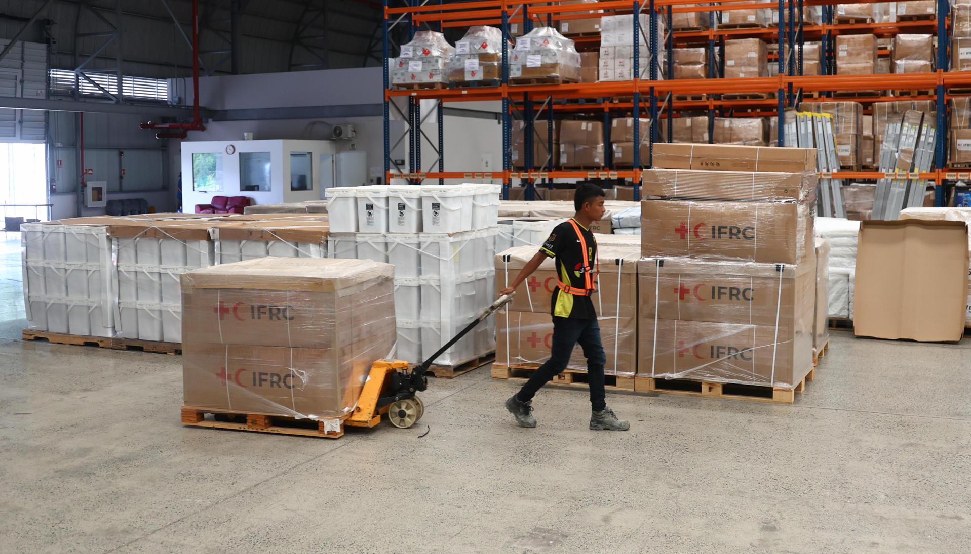 Centro Regional Logístico de Asistencia Humanitaria de la Federación Internacional de la Cruz Roja.