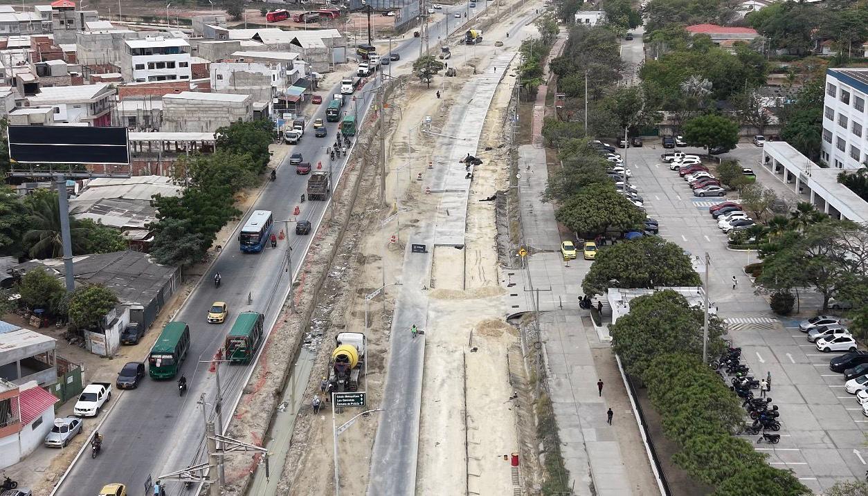 Avances de la obra en la Circunvalar de Soledad. 