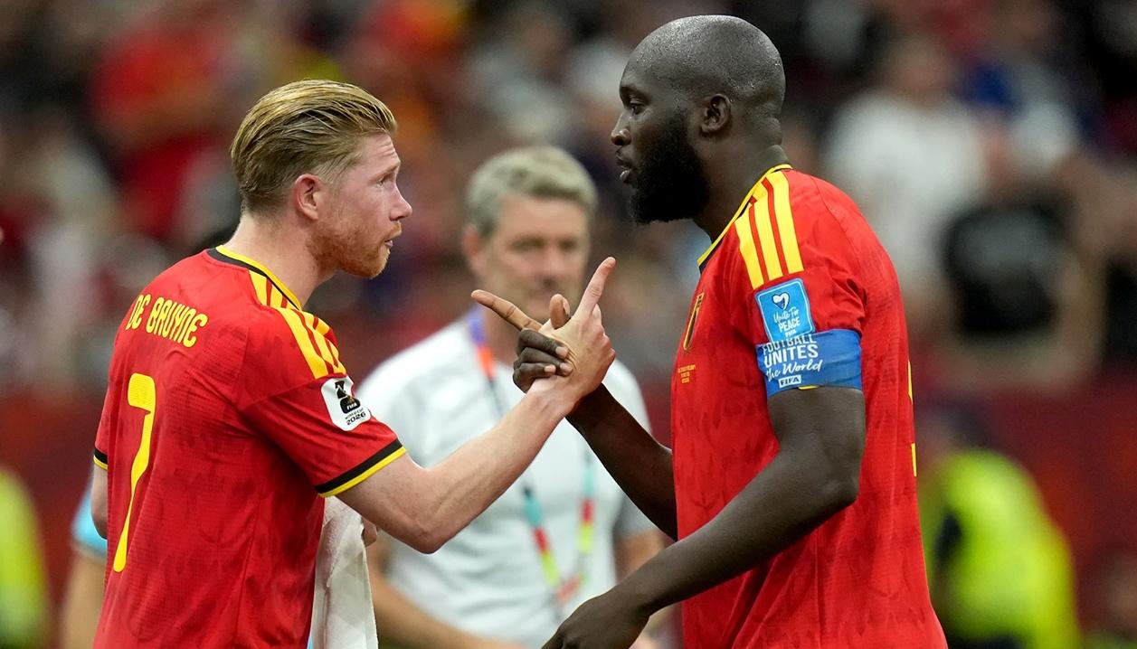 Kevin De Bruyne y Romelu Lukaku, jugadores de la selección belga.
