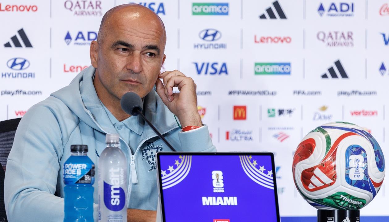 El español Roberto Martínez, técnico de Portugal, en rueda de prensa.