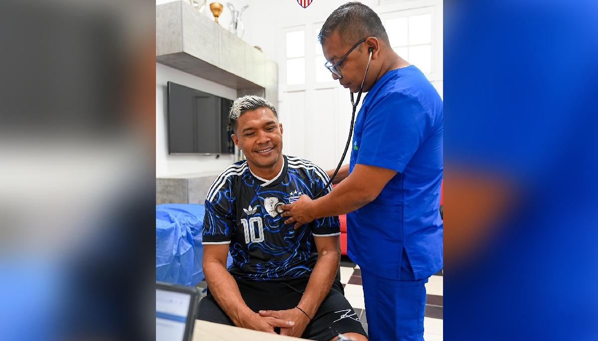 Teófilo Gutiérrez durante los exámenes médicos. 