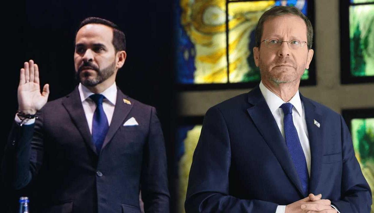 Abelardo De La Espriella y el presidente del Estado israelí, Isaac Herzog.