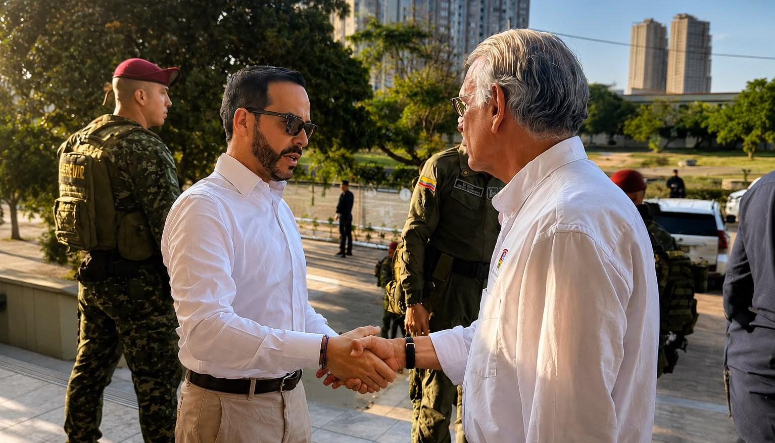 Encuentro entre el Presidente electo Abelardo De La Espriella y el gobernador Eduardo Verano. 