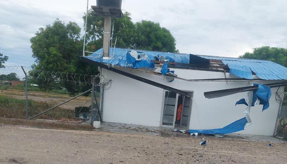 Así quedaron las instalaciones tras el atentado terrorista. 