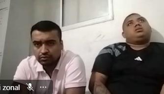 Luis Mariano Díaz y otro de los investigados. 