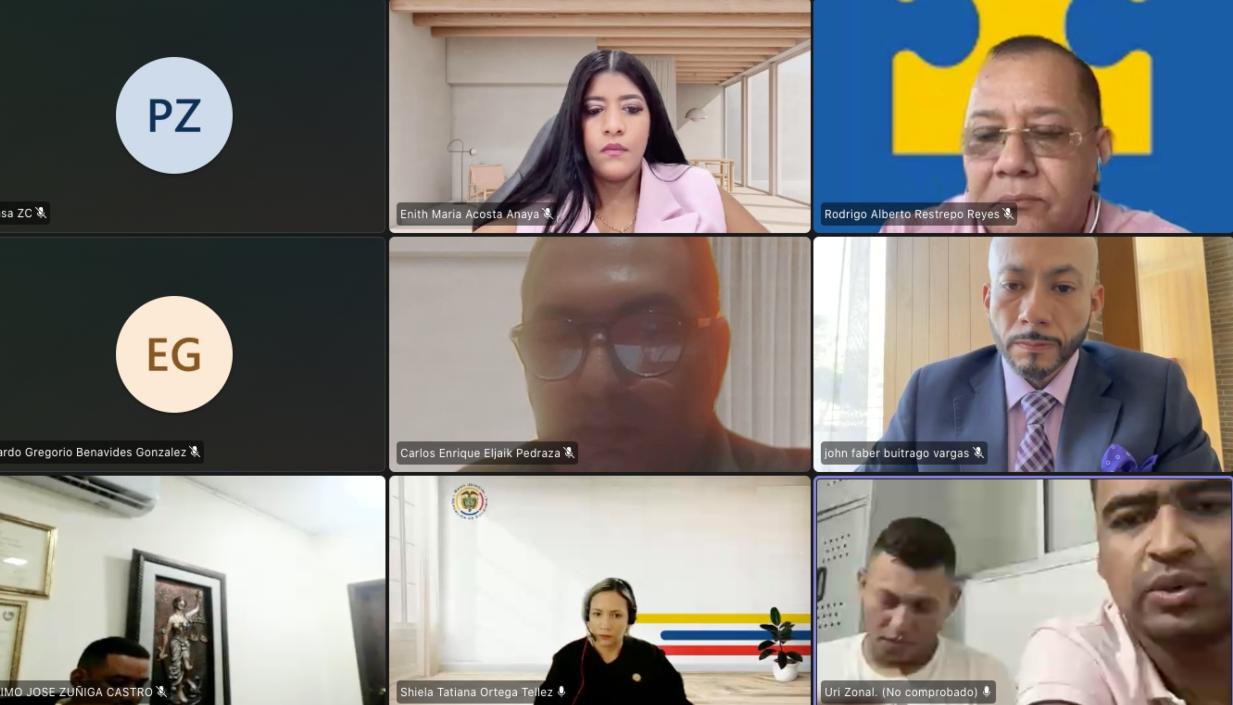 Aspecto de la audiencia virtual de este miércoles. 