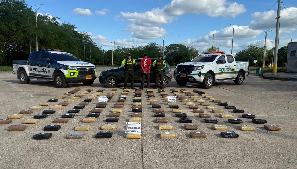 Marihuana incautada por la Policía en Córdoba. 