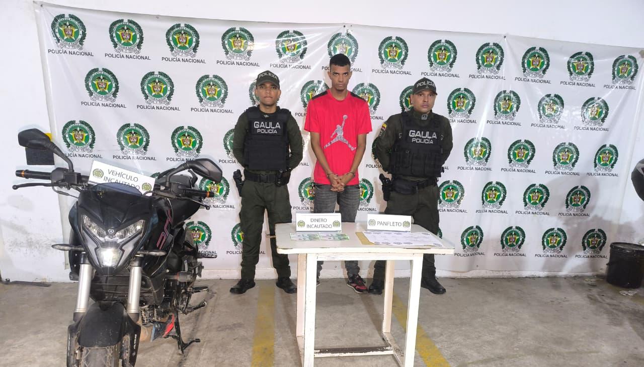 El hombre fue capturado por unidades del Gaula. 