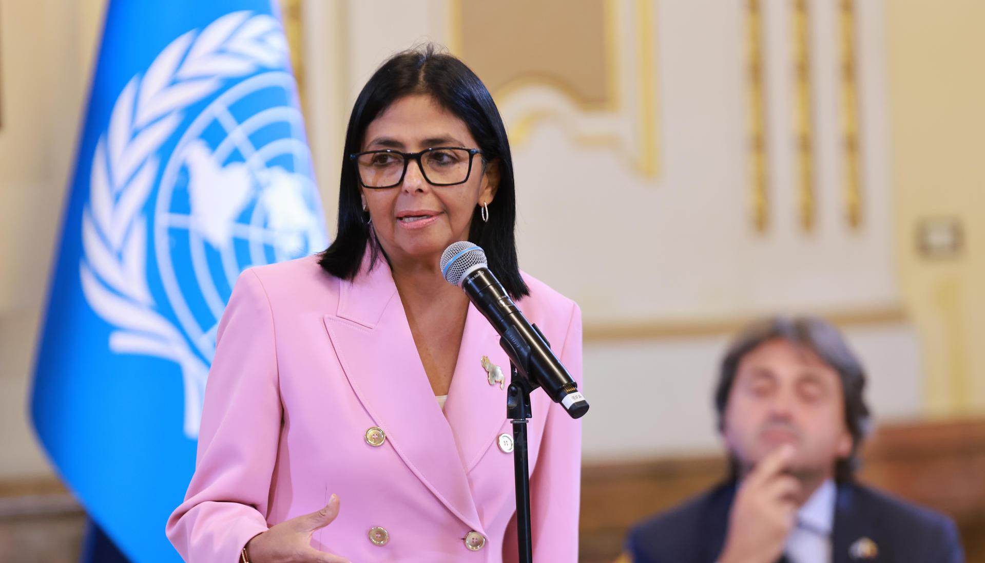 Presidenta encargada de Venezuela, Delcy Rodríguez.