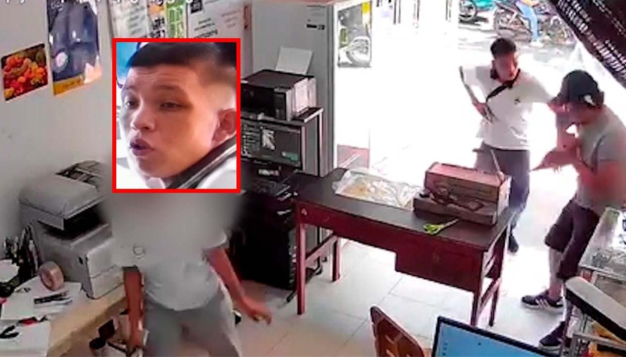 El rostro del delincuente quedó grabado en la cámara de seguridad. 