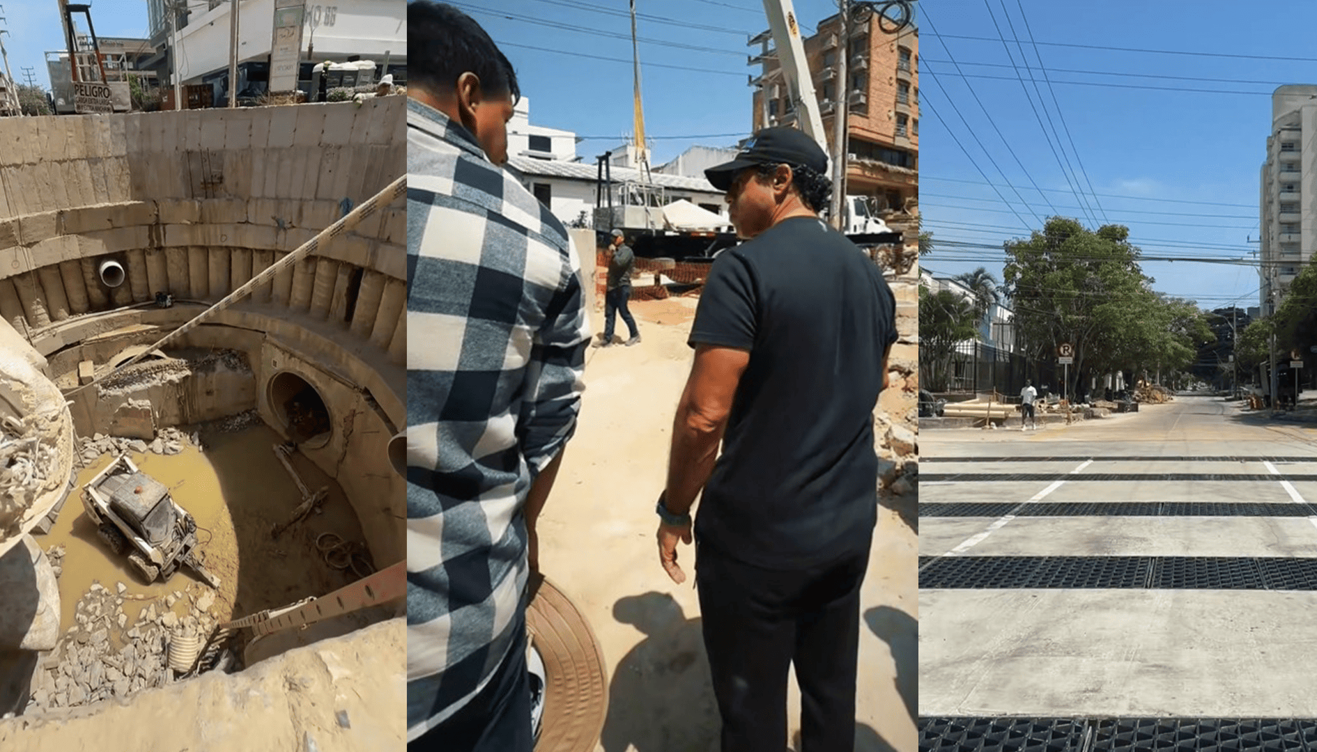El alcalde Alejandro Char realizó un recorrido por la obra de canalización en el arroyo de la calle 85.