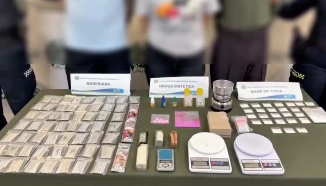 Droga sintética decomisada por la Policía. 