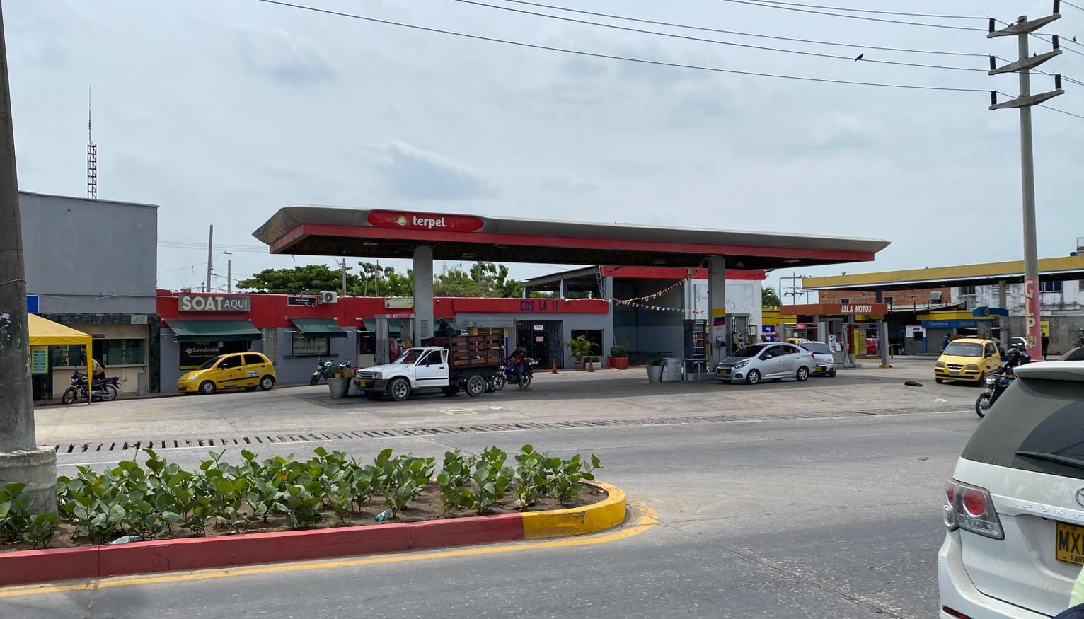 Estación de Gasolina donde ocurrió el ataque. 