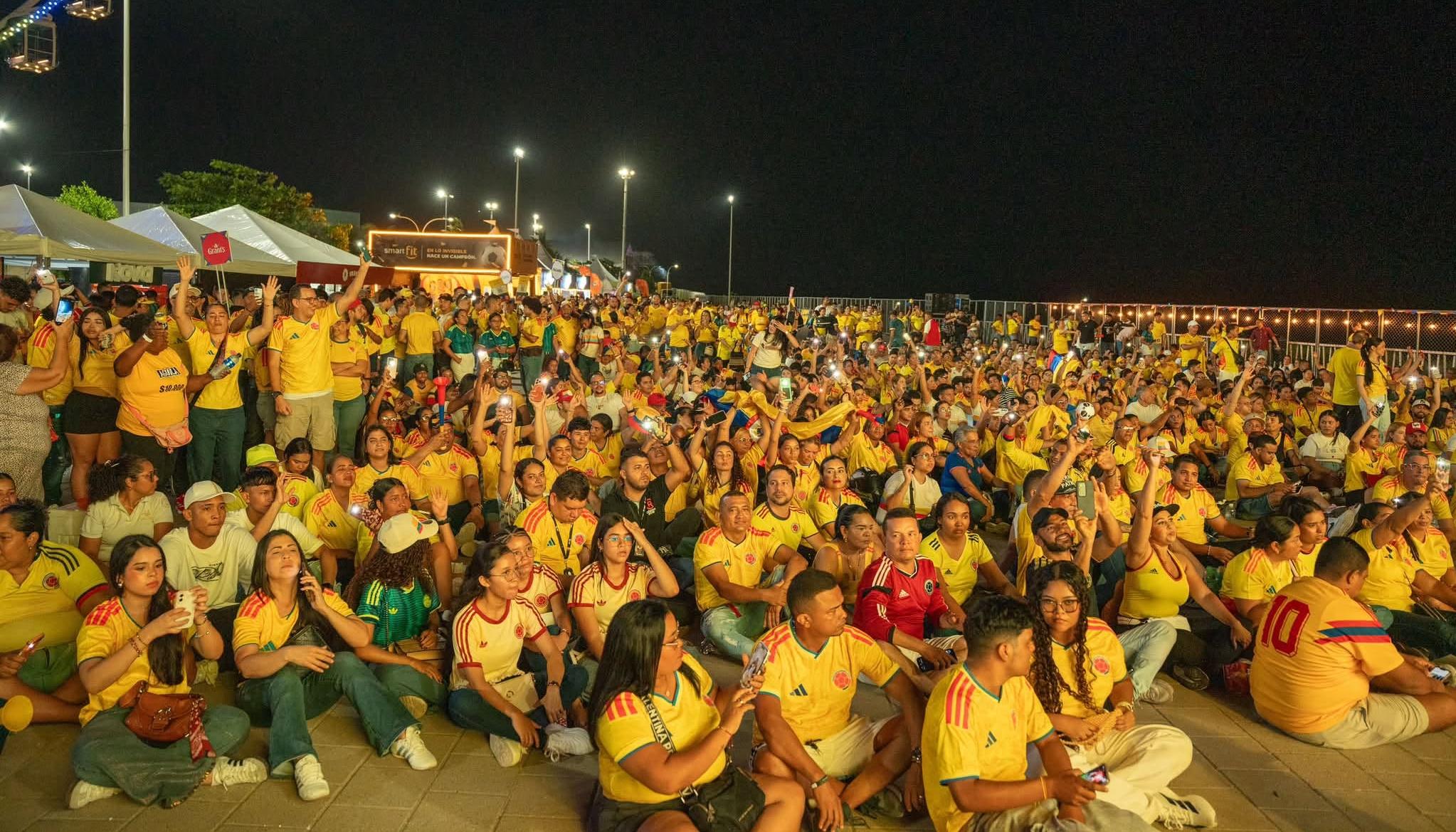 Fan fest de la Selección Colombia en el Malecón del Río.