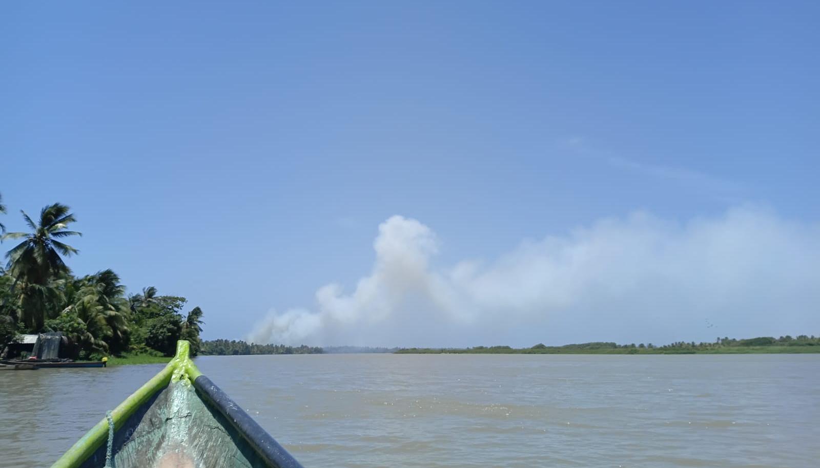 Fotografía tomada cuando apenas iniciaba el incendio.