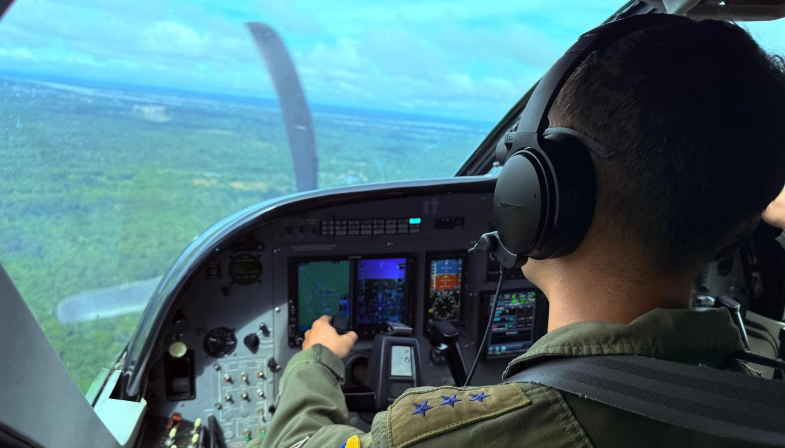 La Fuerza Aérea también participó de los bombardeos. 