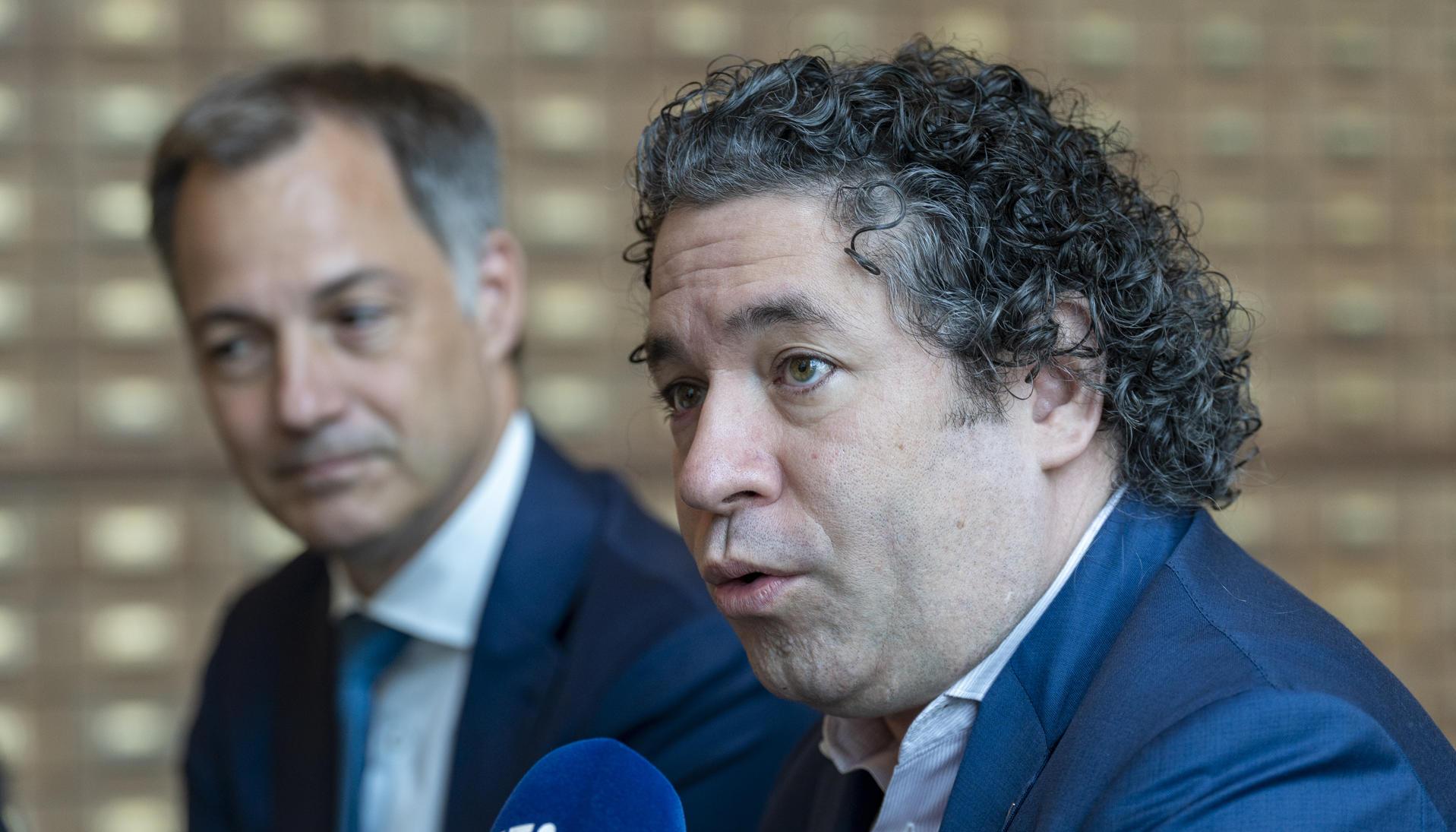 El músico Gustavo Dudamel en la sede de las Naciones Unidas, en Nueva York.