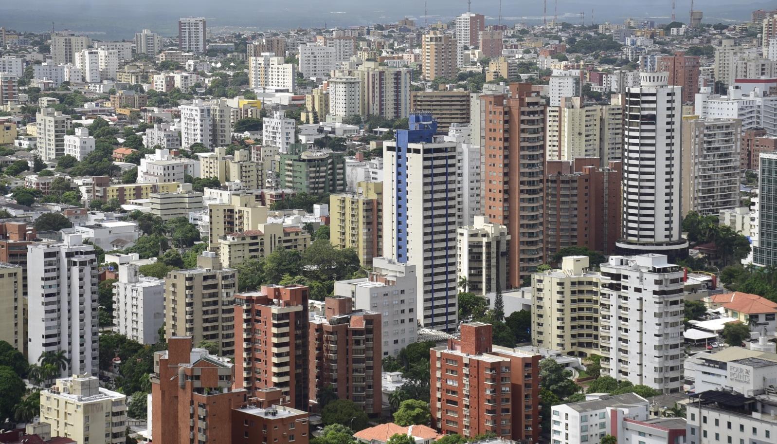 Imagen panorámica de Barranquilla donde se observa los edificios residenciales
