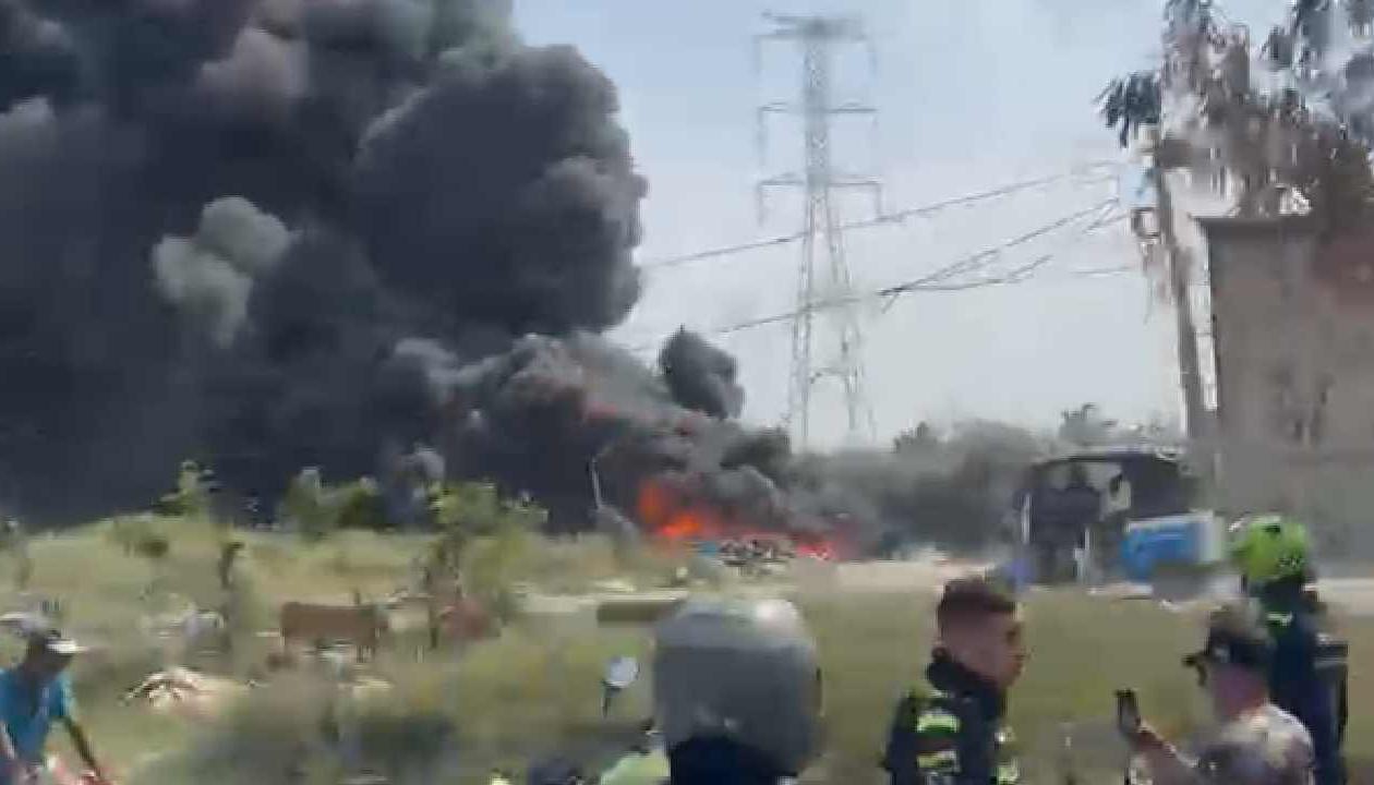 Incendio en El Manantial.