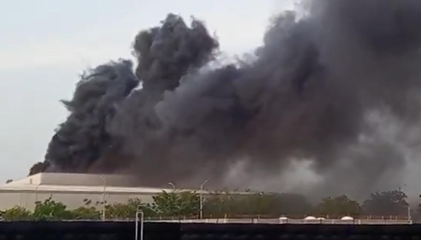 Incendio en Zona Francia Zofia, en Galapa.