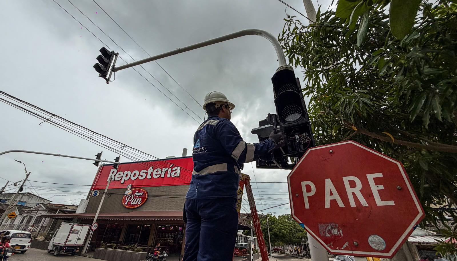 Instalacion semáforo.
