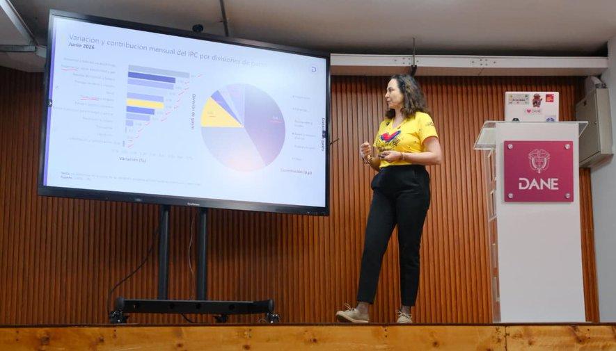 La directora del DANE, en la entrega de los datos de inflación