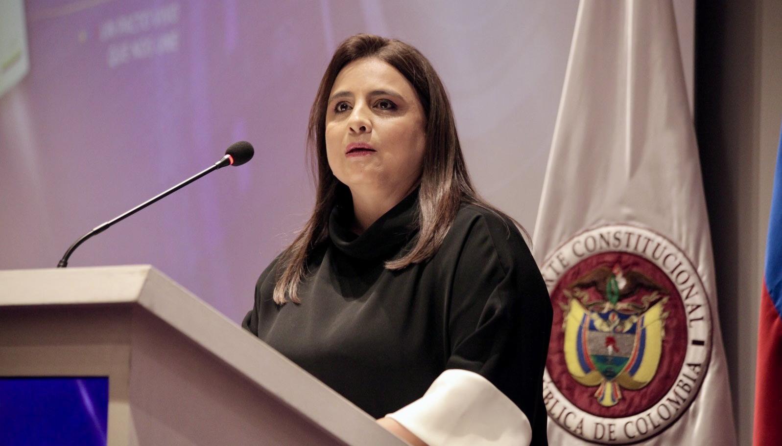 La magistrada Paola Meneses, presidenta de la Corte Constitucional.