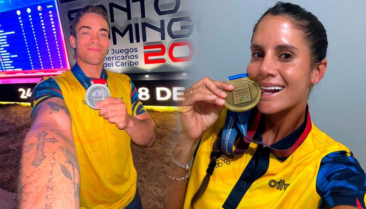 La tenista María Paulina Pérez y el ciclista Cristian Ortega.