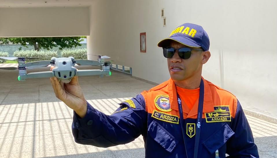 Las labores se cumplieron con drones.