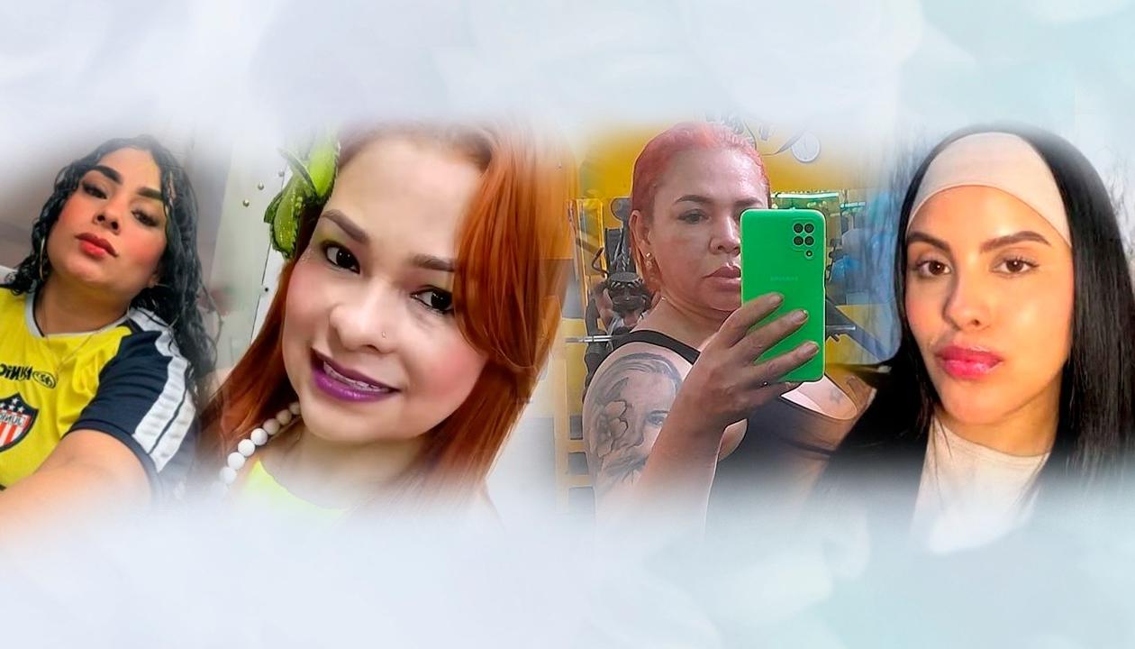 Las cuatro mujeres fallecidas en procedimientos estéticos en Barranquilla. 