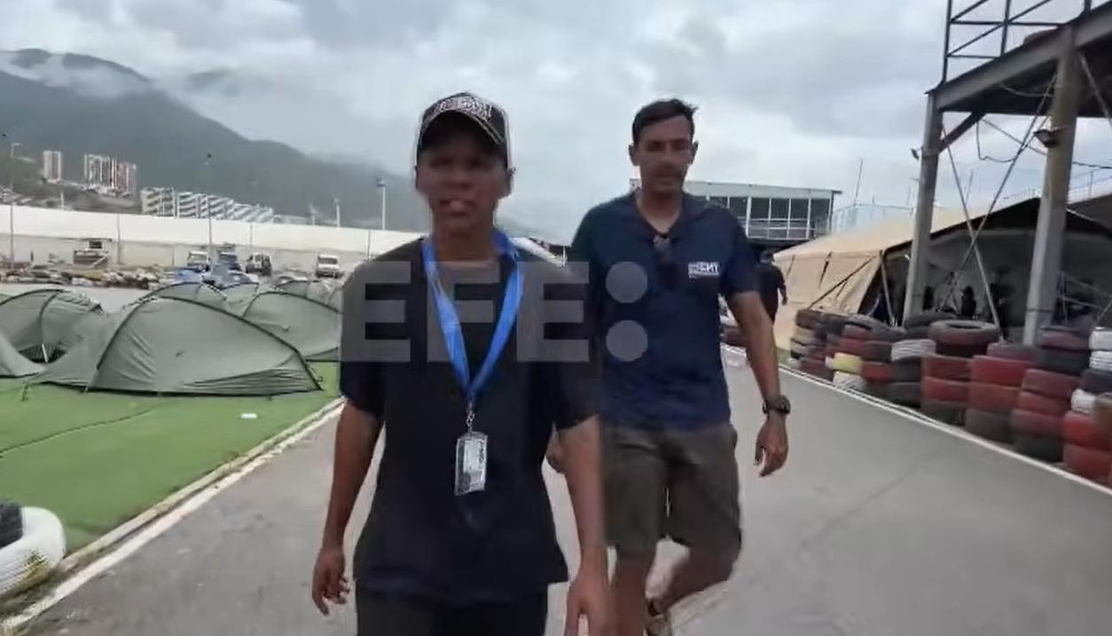 Los venezolanos Carlos Aguilar e Israel Rivas.