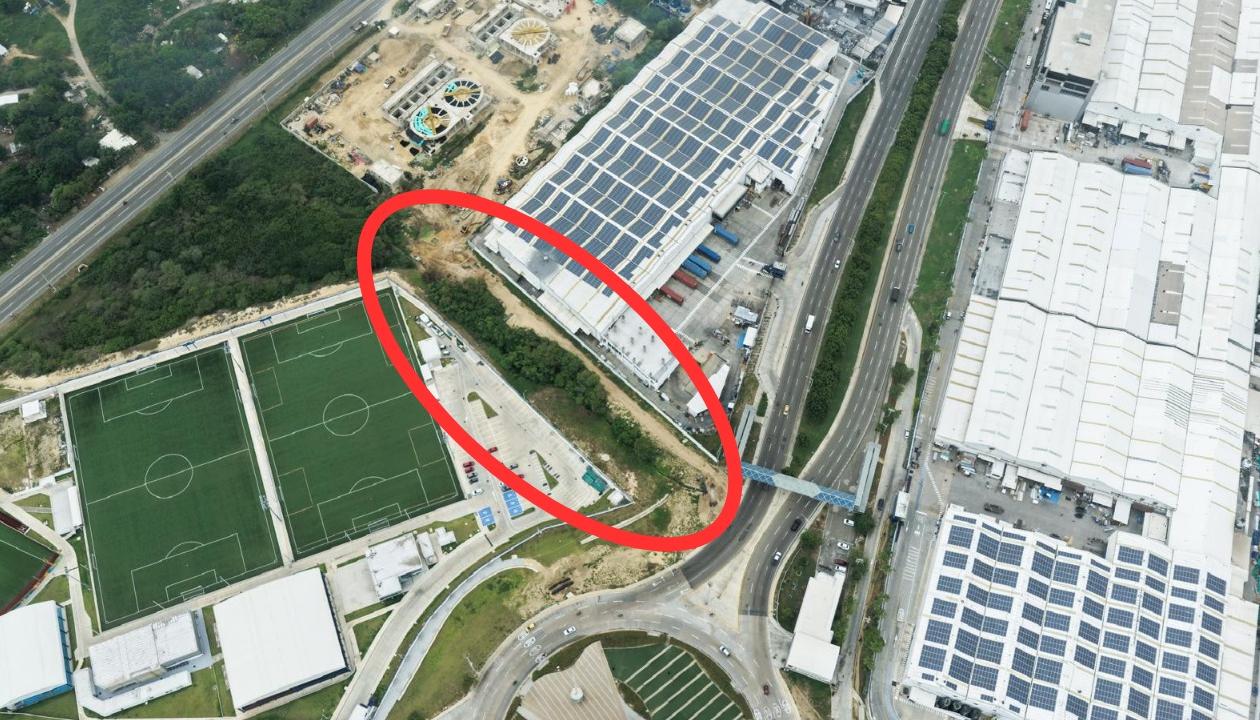 El lote que fue entregado por Argos a Puerto Colombia.