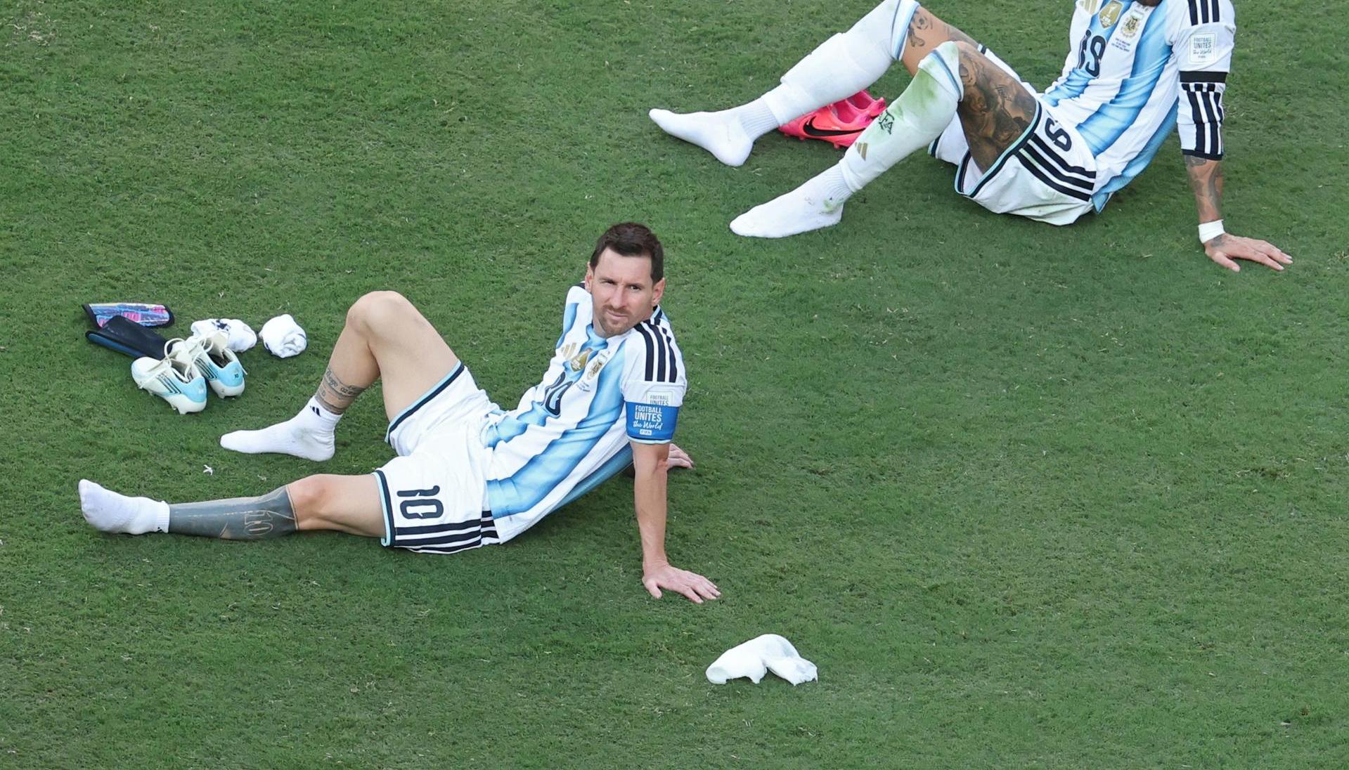 Lionel Messi después de perder la final. 