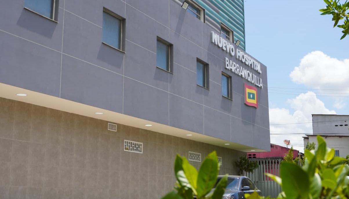 Fachada del Nuevo Hospital Barranquilla a donde fue llevado el reciclador. 