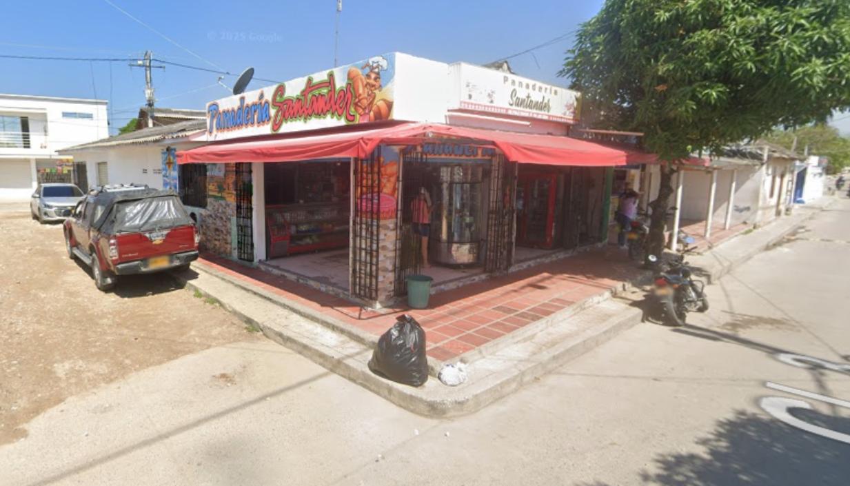 Panadería Santander, lugar donde ocurrió el crimen de la niña. 