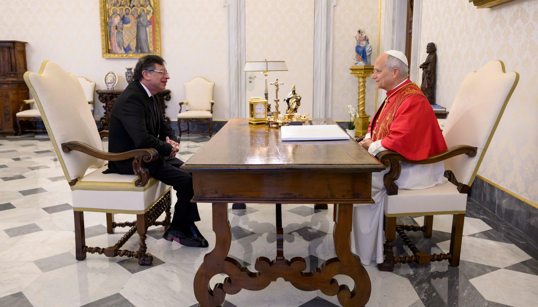 Papa León XIV y el presidente Petro
