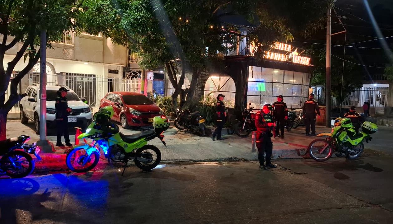Patrullajes de la Policía en calles de Barranquilla. 