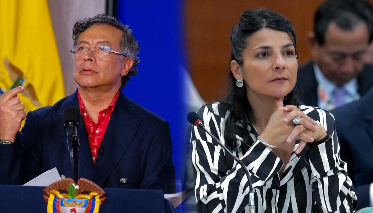 El Presidente Gustavo Petro y la ministra de Ambiente, Irene Vélez.