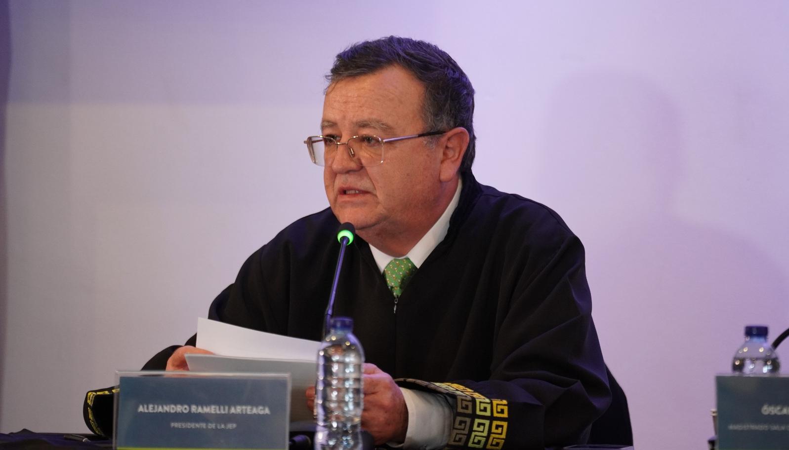 Presidente de la JEP Alejandro Ramelli. 