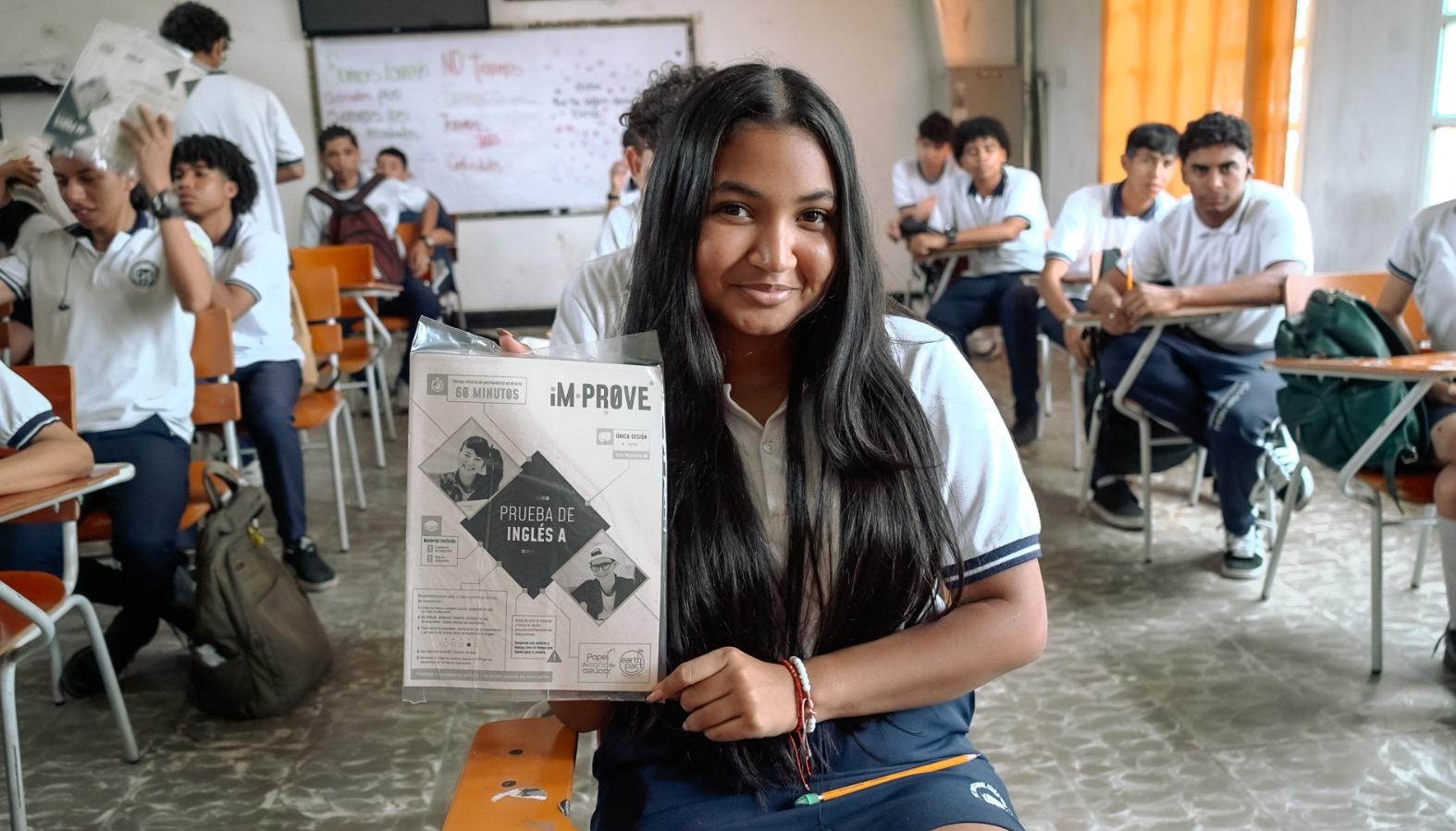 Estudiante que se prepara para las Pruebas Saber 11.