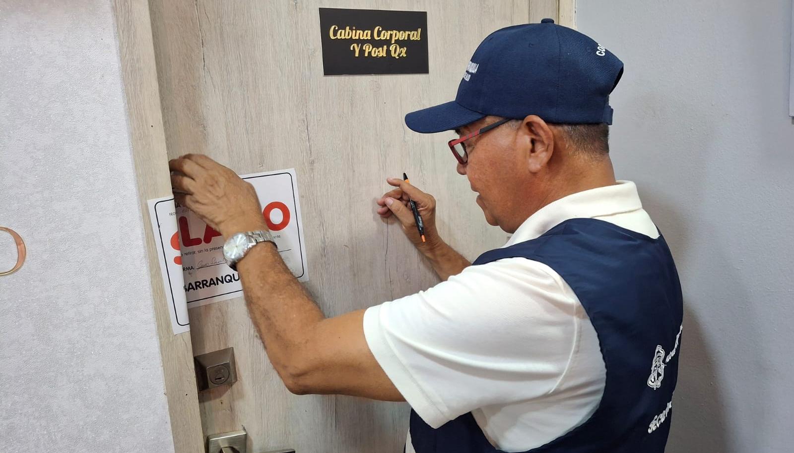 Uno de los centros estéticos cerrados.