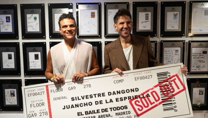 Silvestre Dangond y Juancho De la Espriella en el concierto en Madrid