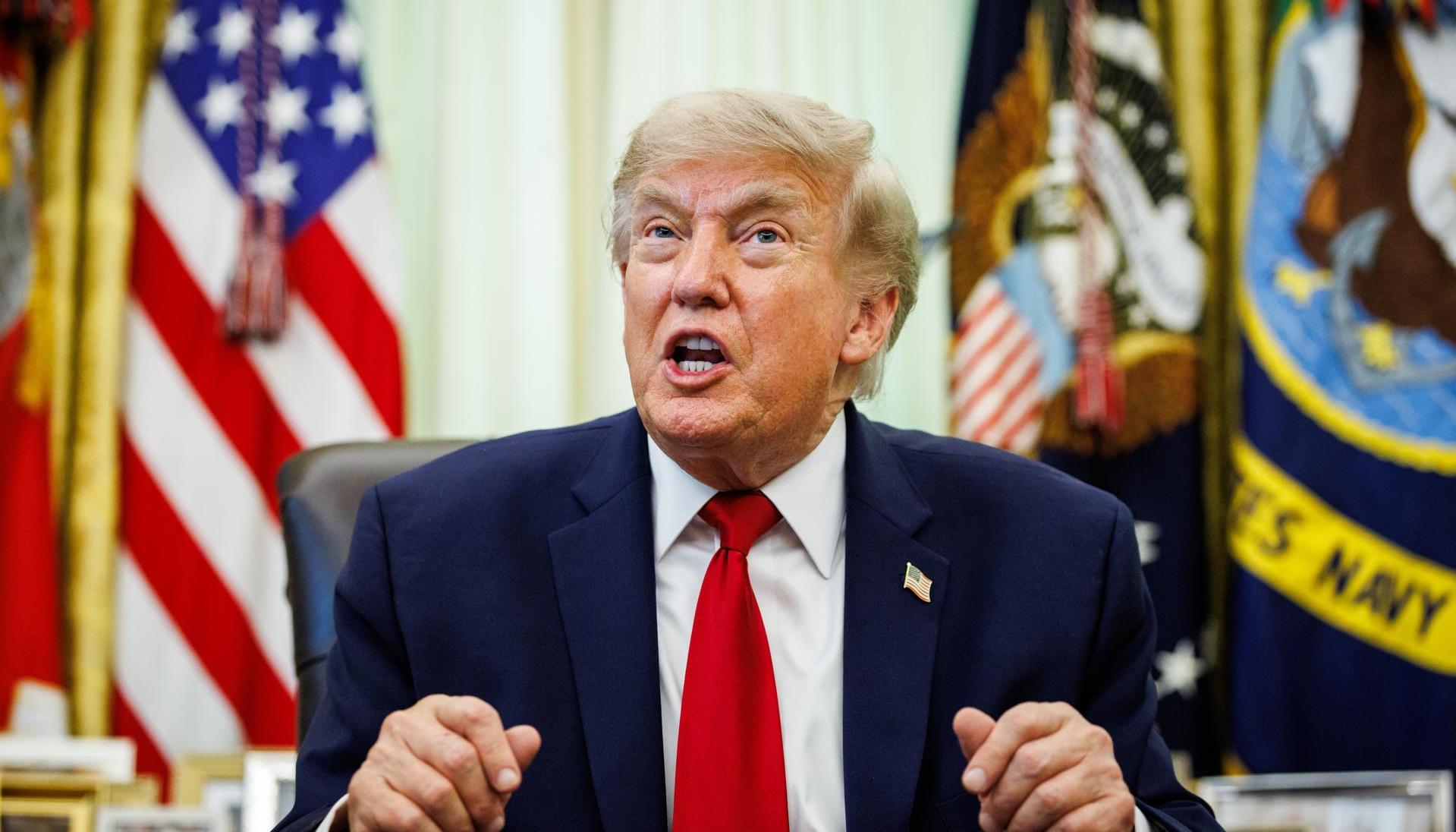 El presidente Donald Trump asistió a un evento sobre el 250 aniversario de la independencia estadounidense.