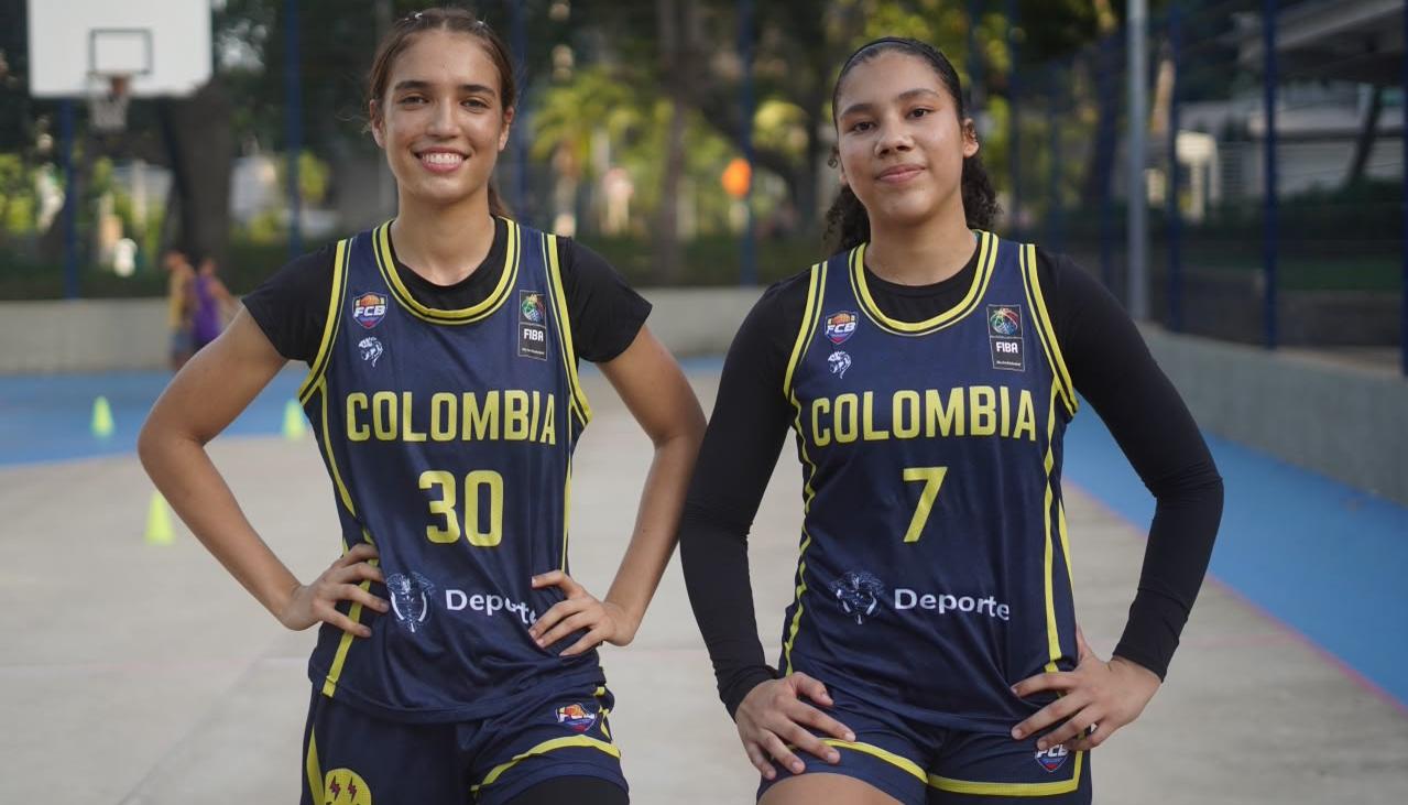 María Elisa Millán y Keren Bertel, basquetbolistas de Atlántico convocadas a la Selección Colombia.