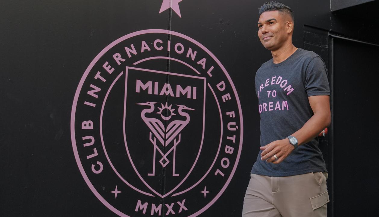 Casemiro en su presentación oficial como nuevo jugador del Inter Miami.