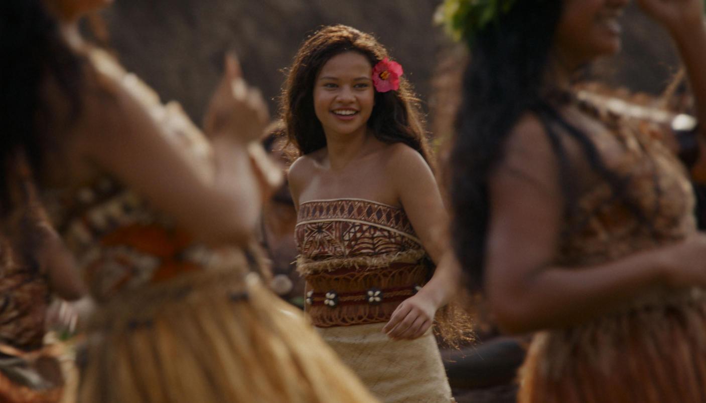 Catherine Laga'aia como 'Moana' en la película de acción real de Disney.